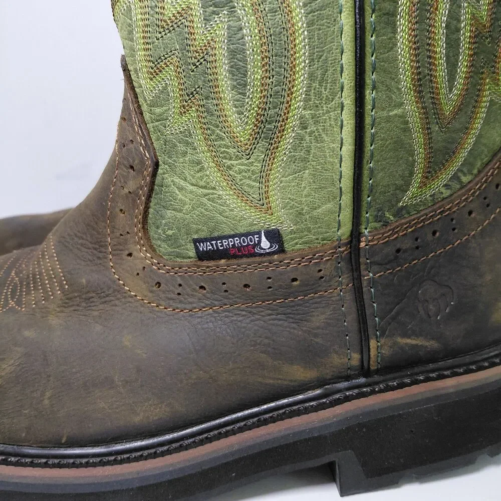 WOLVERINE Rancher Met Steel Toe Leather Cowboy Work Boots Men's Sz 8M